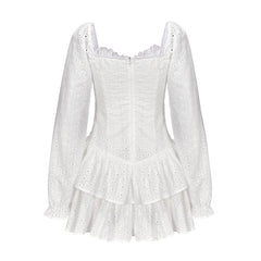 Long sleeve Lace-up Dress