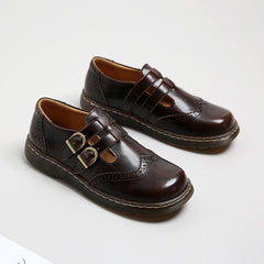 Mary Jane Flat Leather T-Strap Uniform Dress Shoes