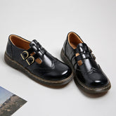Mary Jane Flat Leather T-Strap Uniform Dress Shoes