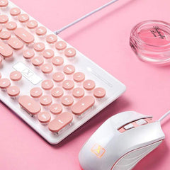 Pastel Round Button Wire Keyboard
