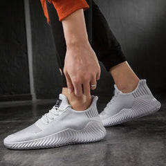 Men White Black Sneakers Trainers