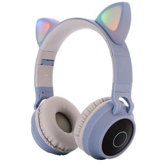 Cat Ears Bluetooth Headphones with LED Lights