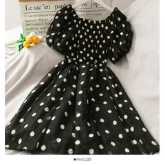 Puffy Sleeve Embroidered Dress
