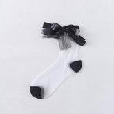 Lolita Pearl Bow Transparent Sock