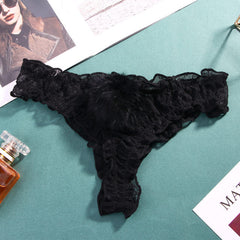 Sexy Lace Rabbit Tail G-string