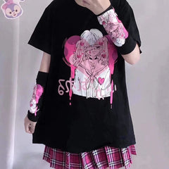 Harajuku Girl Crying T-shirt
