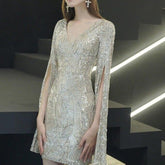 Queen Sequin Prom Short Dress