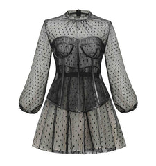 Sexy Aline Cocktail Dress with Long Sleeve