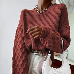 Honeycomb Knitted Sweater
