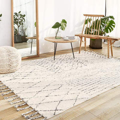 Handmade Morocco Carpets With Tassel