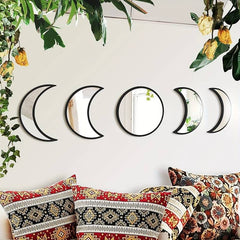 Wooden Moonphase Mirror Set