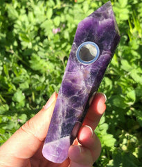 Galaxy Amethyst Crystal Pipe
