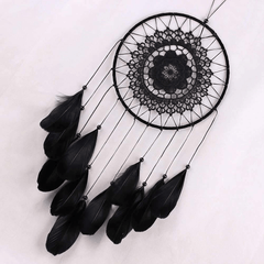 Handmade Black Feather Lace Indian Dream Catcher