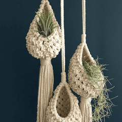 Handmade Woven Hanging Flower Basket