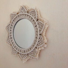 Dahlia Cotton Macrame Mirror