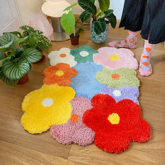 Flowers Tufted Bedroom Floor Mat