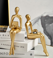 Golden Abstract Figurines