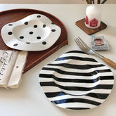 Dotted & Striped Irregular Desert Plates