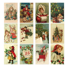 Vintage Christmas Cards 12pcs