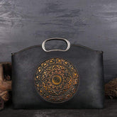 Dark Gray Mandala Embossed Bag