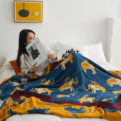 Elephants Boho Bedspread