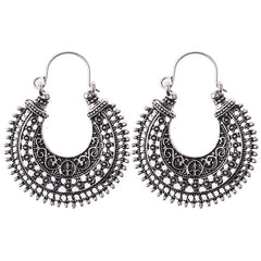 Ethnic Drop Hoop Earring
