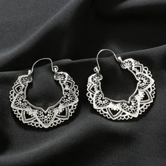 Hollow Out Hoop Boho Earrings