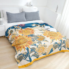 Sunflower Field Throw Blanket