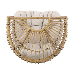 Swivel Egg Rattan Outdoor Chair with Cushion