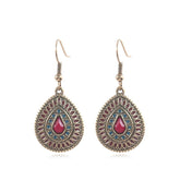 Multicolor Vintage Boho Tear Drop Earrings