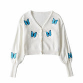 Embroidered Butterflies Cardigan