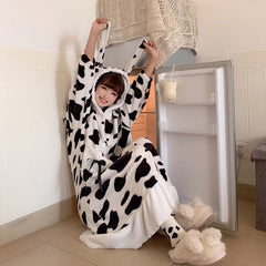 Cow Print Pajamas Dress