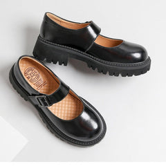 Vintage Leather Mary Janes Shoes