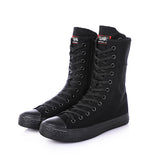 Fashion Lace Up Mid-Calf Boots Canvas Shoes