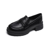 Round Toe Loafers Platform Shoes Comfortable Soft Bottom