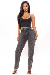 Took Him By Surprise Slim Fit Boyfriend Jeans - Black