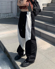 Panda Pattern Parachute Pants