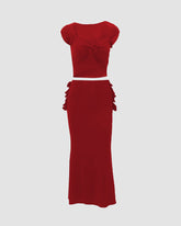 Rosy Skirt Coord Set