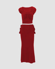 Rosy Skirt Coord Set