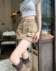 Gene Utilitarian Mini Skirt