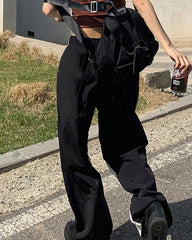 Panda Pattern Parachute Pants