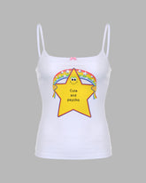 Cute and Psycho Star Graphic Cami Top
