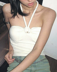 Hanging String Halter Top