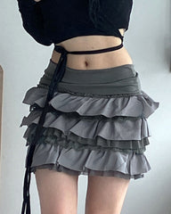 Nightsky Moon Ruffled Skirt