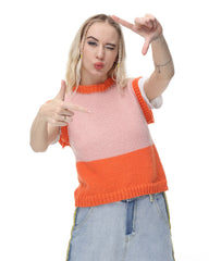 Oversized Vermillion Vest Top