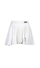 WHITE PLEATED SKIRT