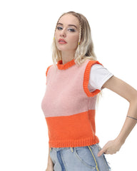 Oversized Vermillion Vest Top