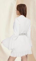 WHITE BLAZER MINI DRESS