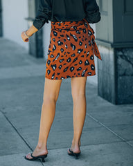 Trade Winds Printed Wrap Mini Skirt