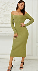 Tia Knit Off Shoulder Sweater Dress
